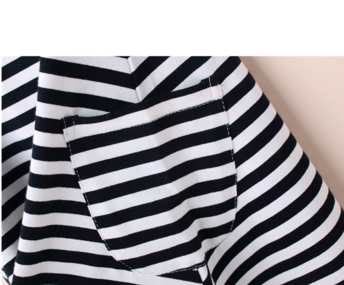 Striped Mother-Daughter Matching Family Outfits