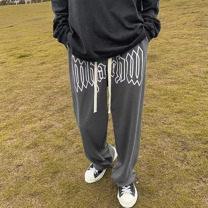 Men's Plus Size Summer Loose Wide Leg Casual Trousers