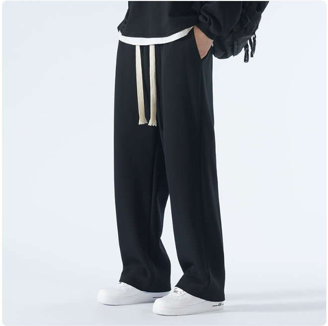 Men's Relaxed Wide-Leg Sports Trousers – Casual & Breathable