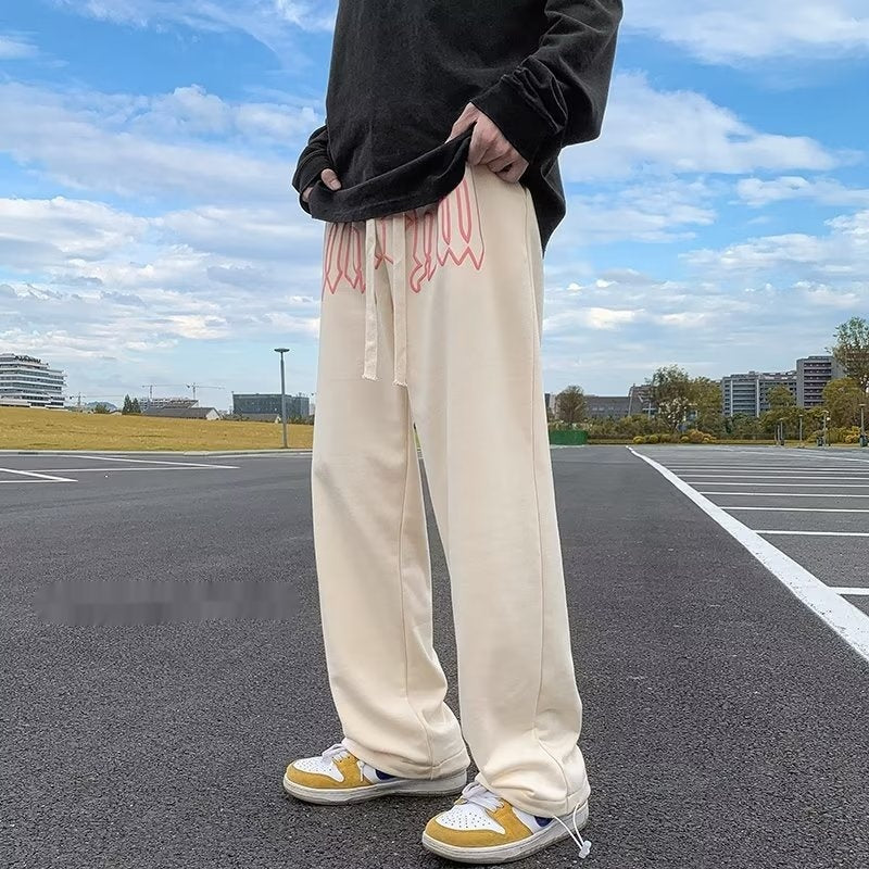 Men's Plus Size Summer Loose Wide Leg Casual Trousers