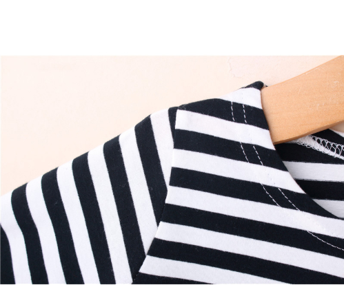 Striped Mother-Daughter Matching Family Outfits